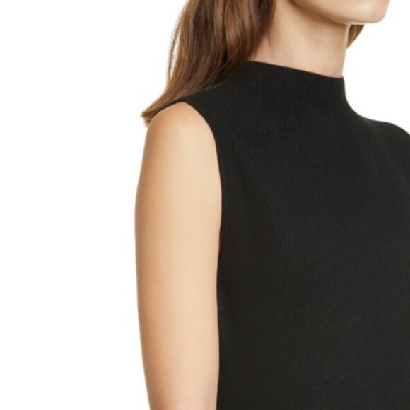 Club Monaco black Kaytee funnel neck fit and flare sweater dress size XS - Picture 2 of 7